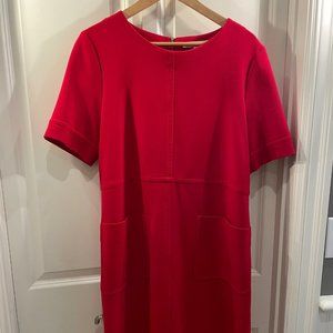 Gerard Darel red dress with front pockets